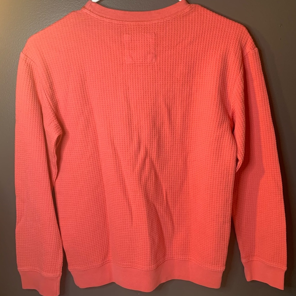 Cat & Jack Girls' Cozy Waffle Long Sleeve Shirt Size:M(8/10) Light Red / NWT - Picture 2 of 3